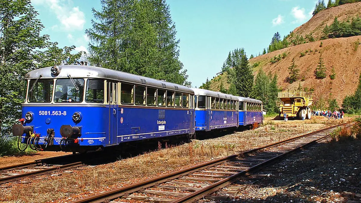 Mit der Erzbergbahn geht es von Vordernberg zum Bahnhof Erzberg