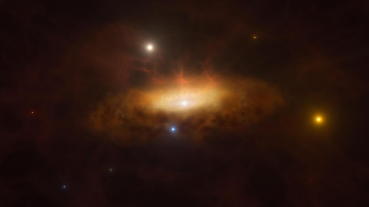 2019 schien die Galaxie SDSS1335+0728 plötzlich so hell wie nie zuvor - ein Indiz für ein aktiv werdendes Schwarzes Loch 