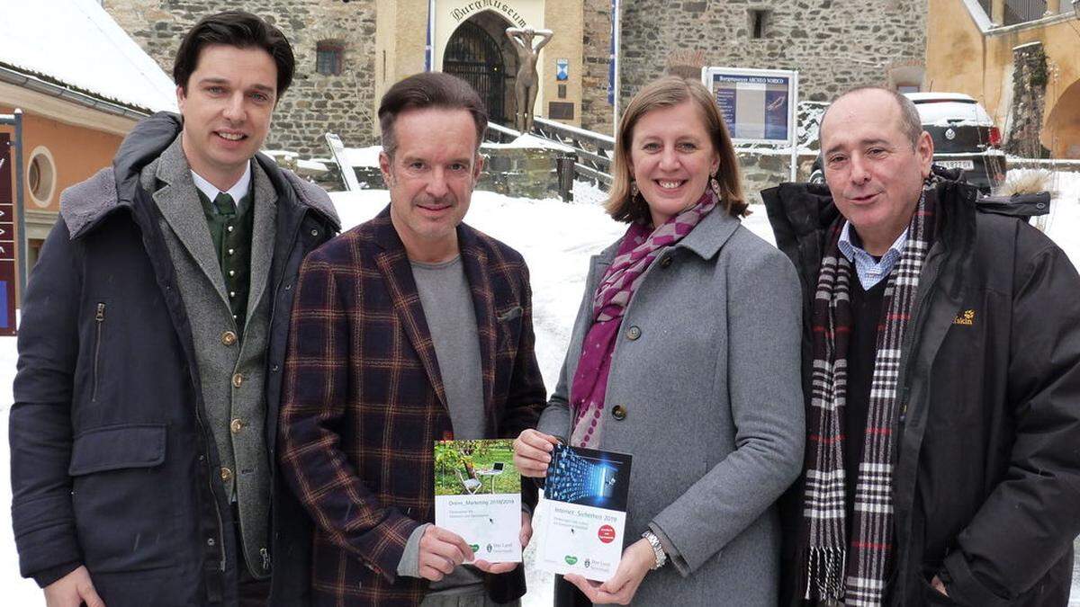 Optimistisch. Thomas Brandner, Guido Jaklitsch, Barbara Eibinger-Miedl und Manfred Kainz 