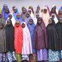 Eine Gruppe von Boko Haram entführter Mädchen, kurz nach ihrer Freilassung im März 2018.