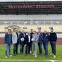 Vertreter des Steirischen Fußballverbands, der Stadtgemeinde Feldbach und des LAZ Weiz freuen sich auf das erste Sichtungstraining in Feldbach am 20. Mai