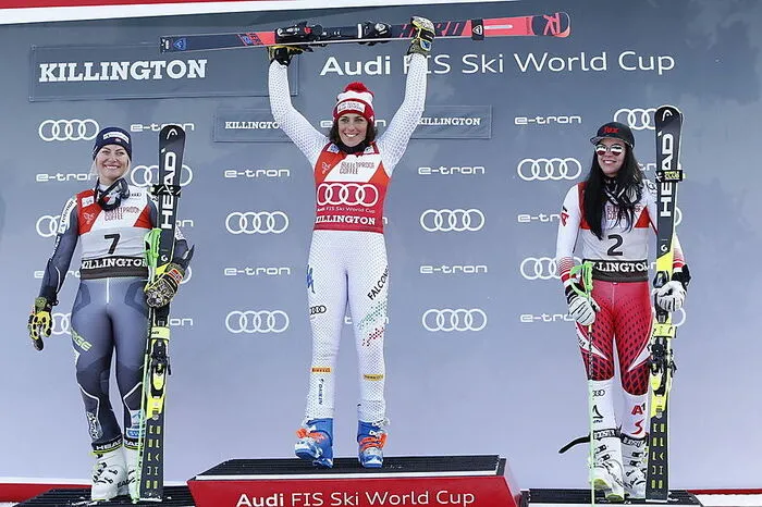 24.11. 2018, Riesentorlauf in Killington. 1. Frederica Brignone (ITA), 2. Ragnhild Mowinckel (NOR), 3. Stephanie Brunner (AUT). Zum Bericht.