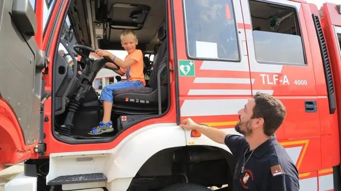 Die Feuerwehr Apfelberg, Kommandant ist Thomas Mauric, lud im Juli zu einem Tag der offenen Tür.