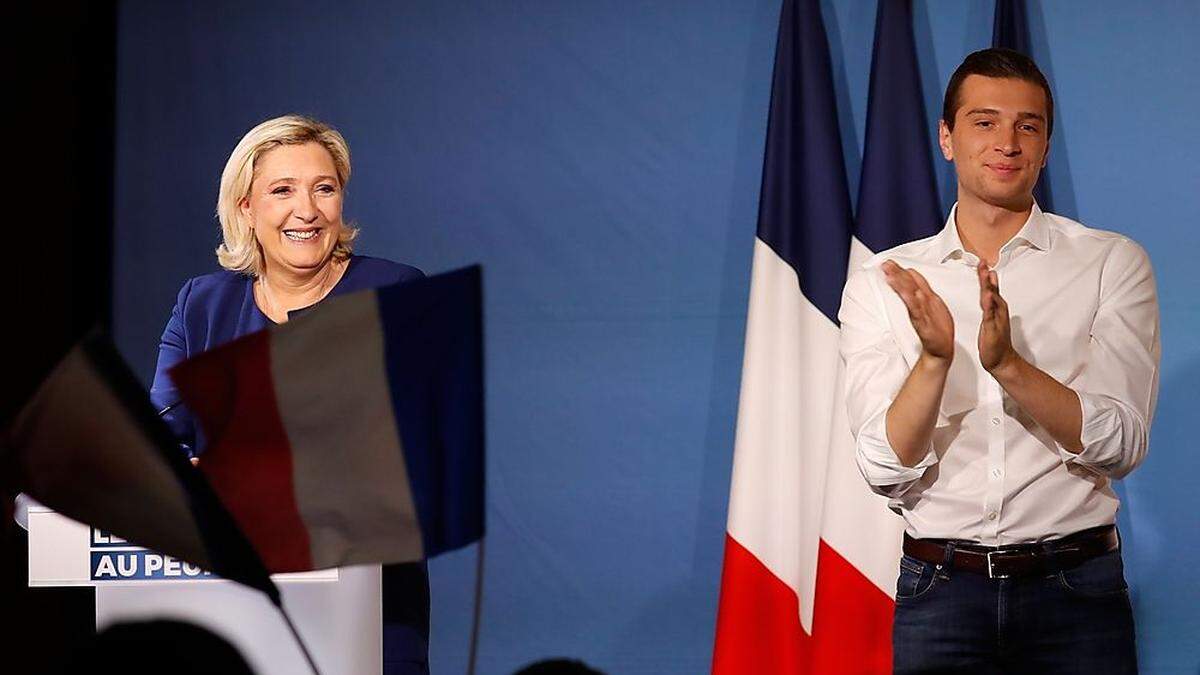 Marine Le Pen und Jordan Bardella 