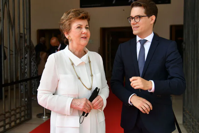 Helga Rabl-Stadler eröffnete ihre letzten Festspiele als Präsdidentin. Hier mit dem kaufmannischen Direktor der Festspiele Lukas Crepaz.