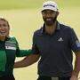 Dustin Johnson mit Ehefrau Pauline Gretzky