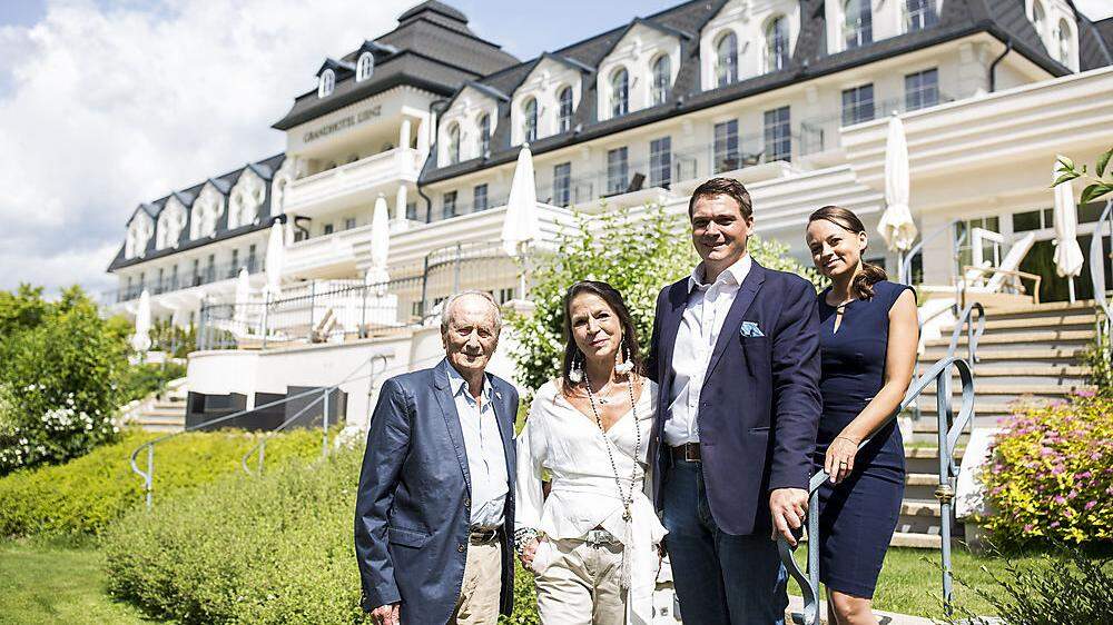 Die Hotelchefs Heinz, Elisabeth, Madleine Simonitsch und Johannes Westreicher