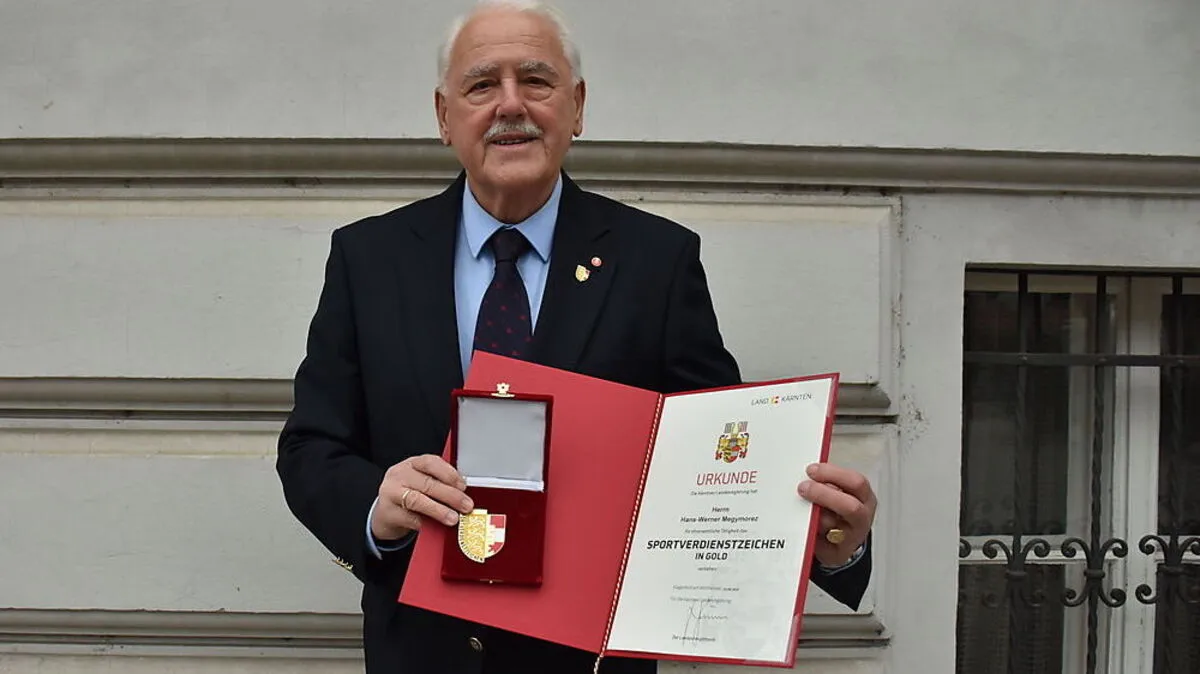 Der gebürtige Lavanttaler Hans-Werner Megymorez wurde für sein Engagement für den Breitensport ausgezeichnet
