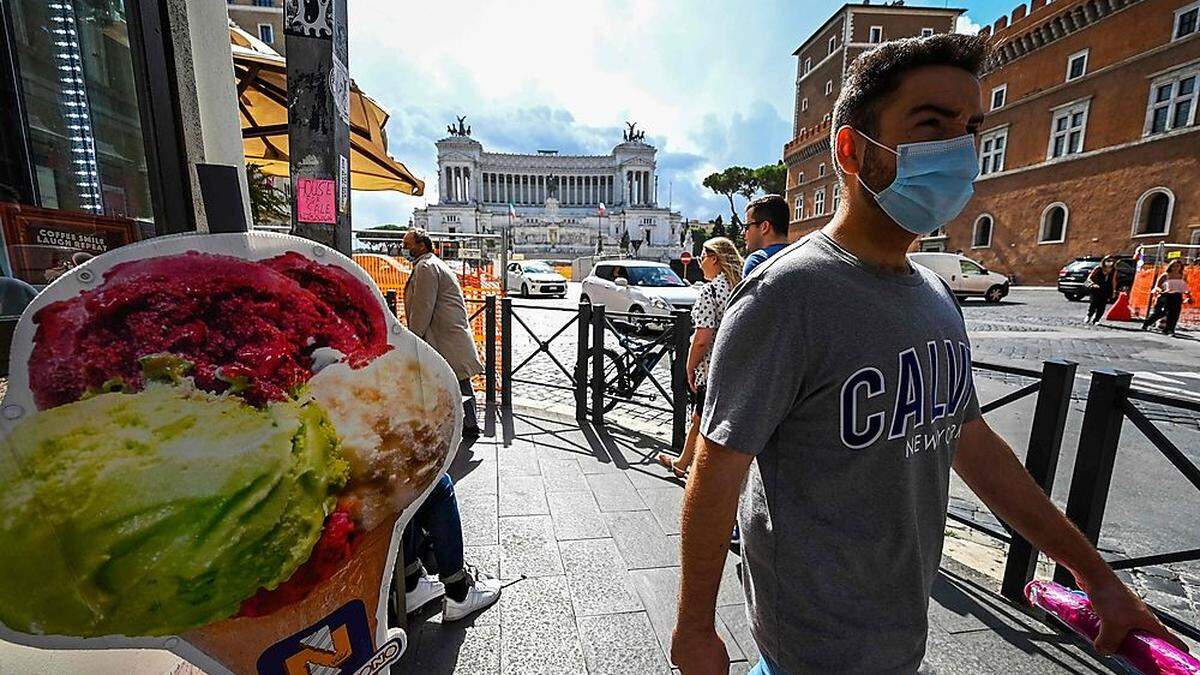 In Italien werden die Corona-Vorsichtsmaßnahmen streng befolgt