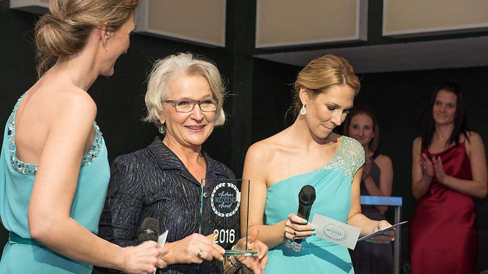 Gabriele Koch mit ihrem 1. Oscar für ihre Herzensworte im Jahr 2016