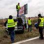 Polnische Bauern an der Grenze zur Ukraine 