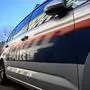 Im Bild: Ein Polizeiauto in der Nähe des Tatorts in Wien-Rudolfsheim-Fünfhaus am Montag