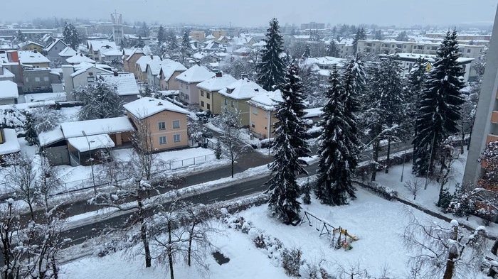 Schneefall in Klagenfurt auch am Dienstag