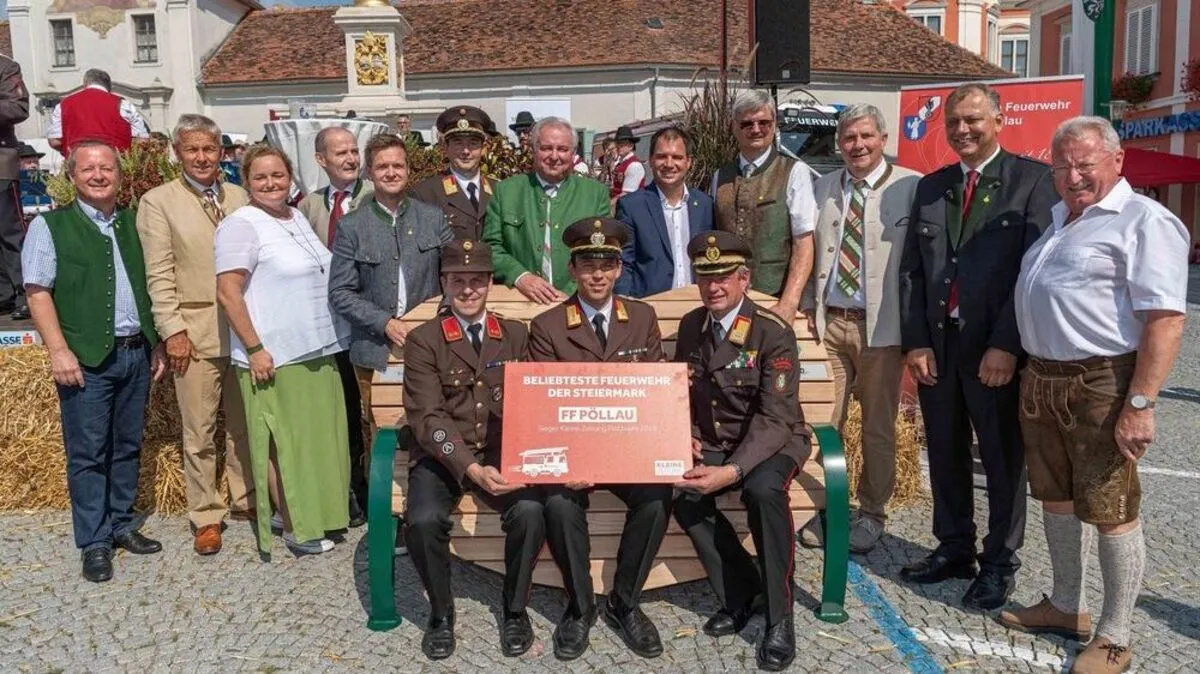 Für die Sieger gab es ein Fest und die Steiermark-Herzerl-Bank