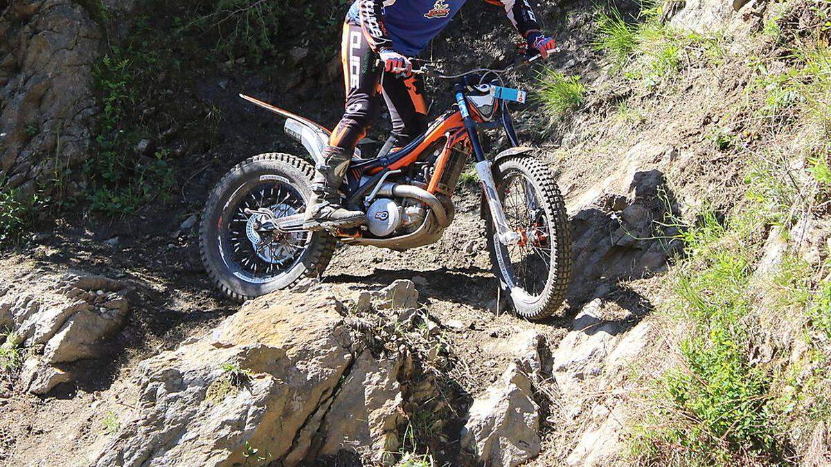 Trial-Fahrer auf der Strecke am Salzstiegl (Archivbild)