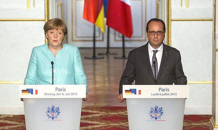 Merkel und Hollande am Montag nach dem Krisentreffen