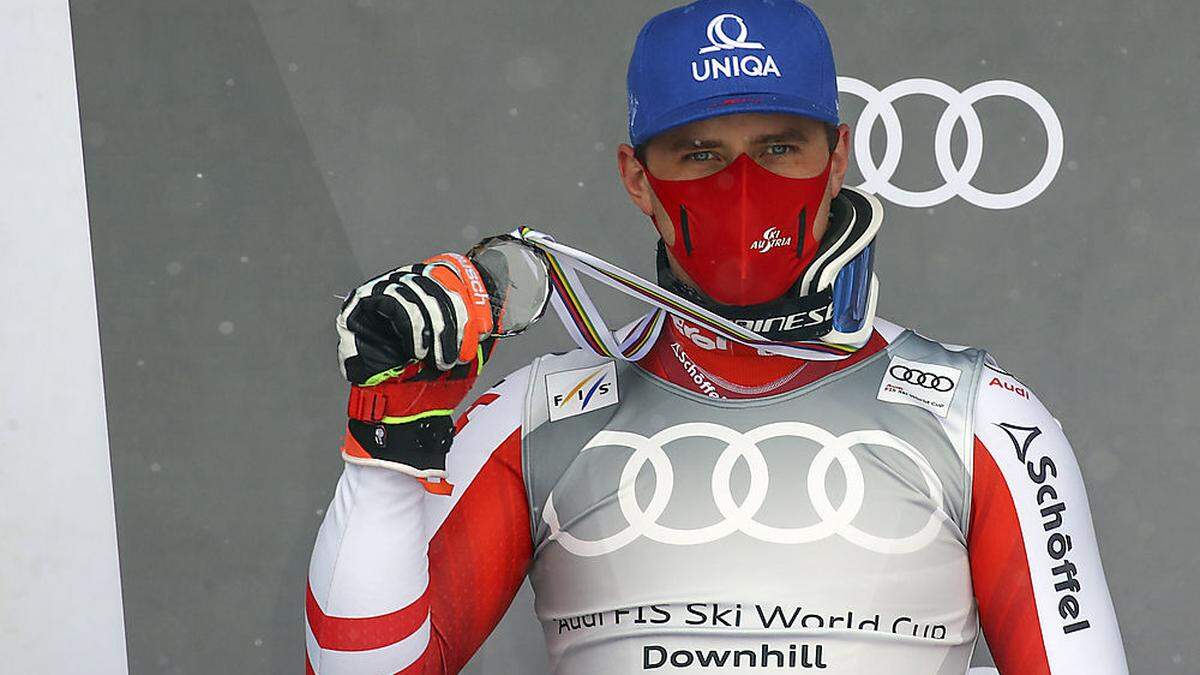 Matthias Mayer ist mit Platz zwei im Abfahrtsweltcup zufrieden