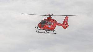 Ein Hubschrauber der Firma „Heli Austria“ wird die Bäume entfernen