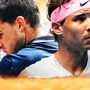 Dominic Thiem (links) und Rafael Nadal spielen um den Titel bei den French Open