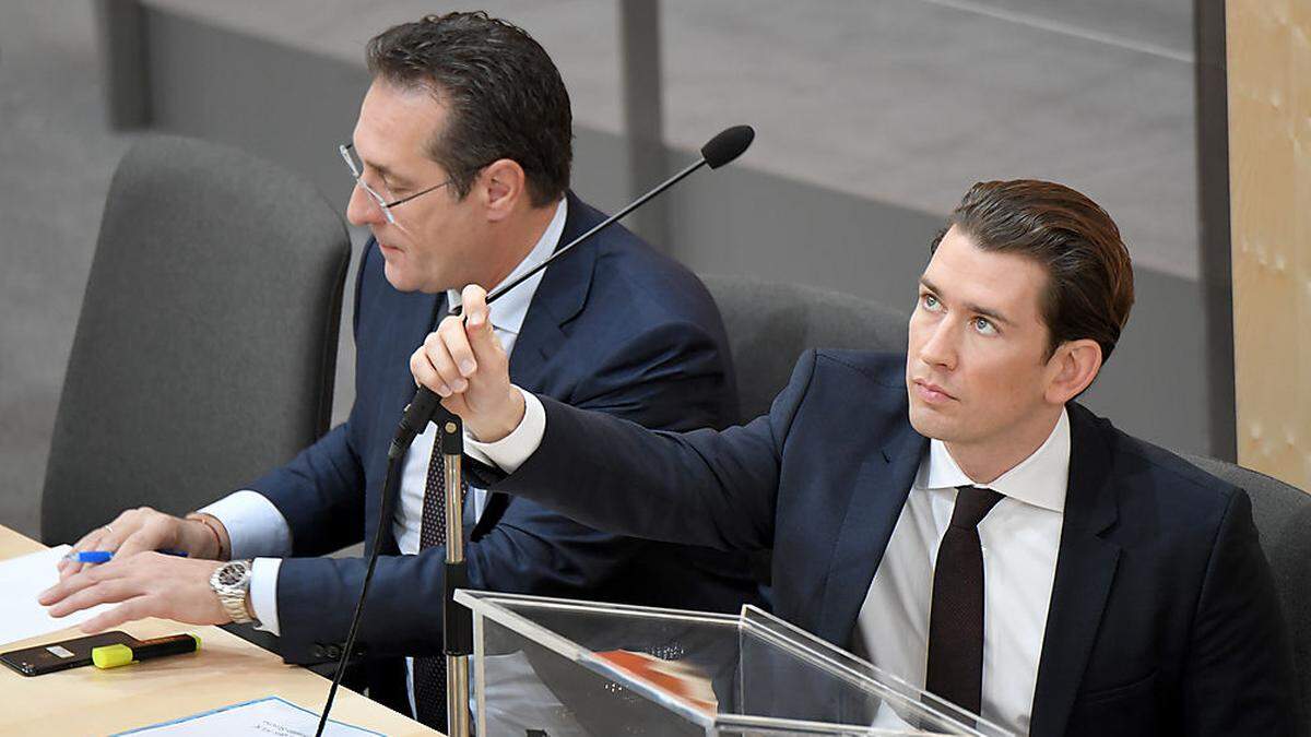 Kanzler Kurz und Vizekanzler Strache 