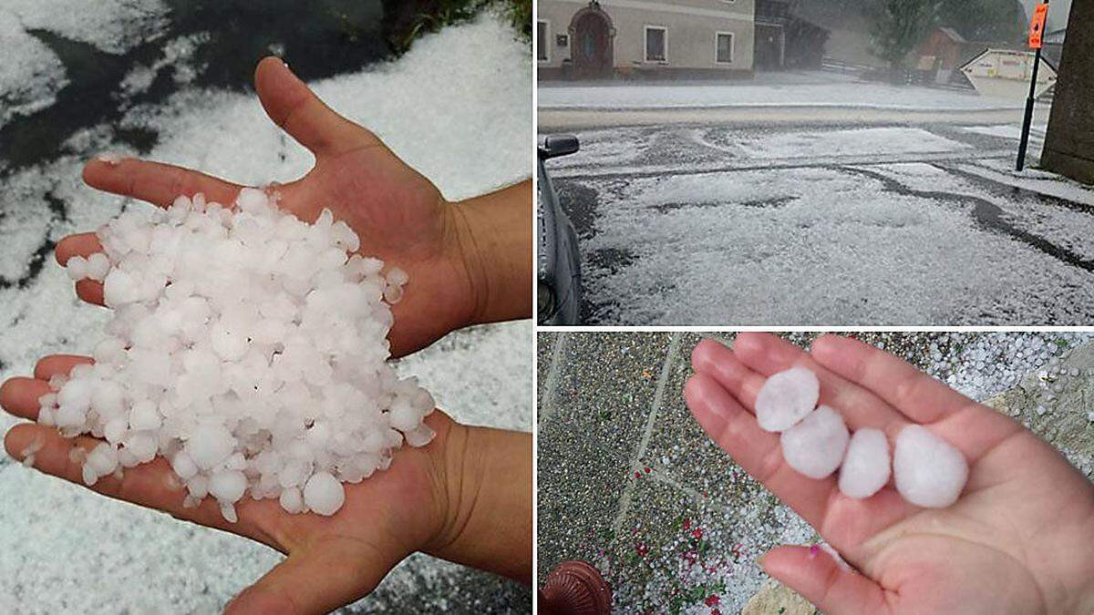 Hagel rund um den Grimming