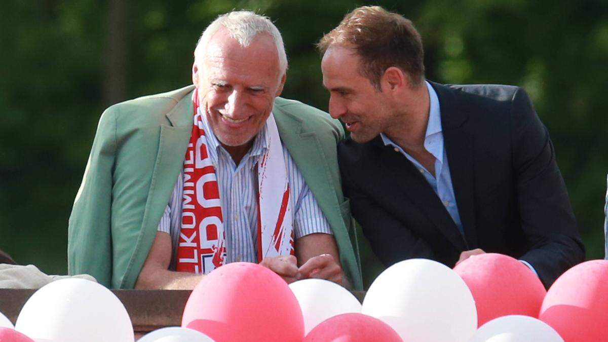 Oliver Mintzlaff mit Dietrich Mateschitz im Jahr 2017 