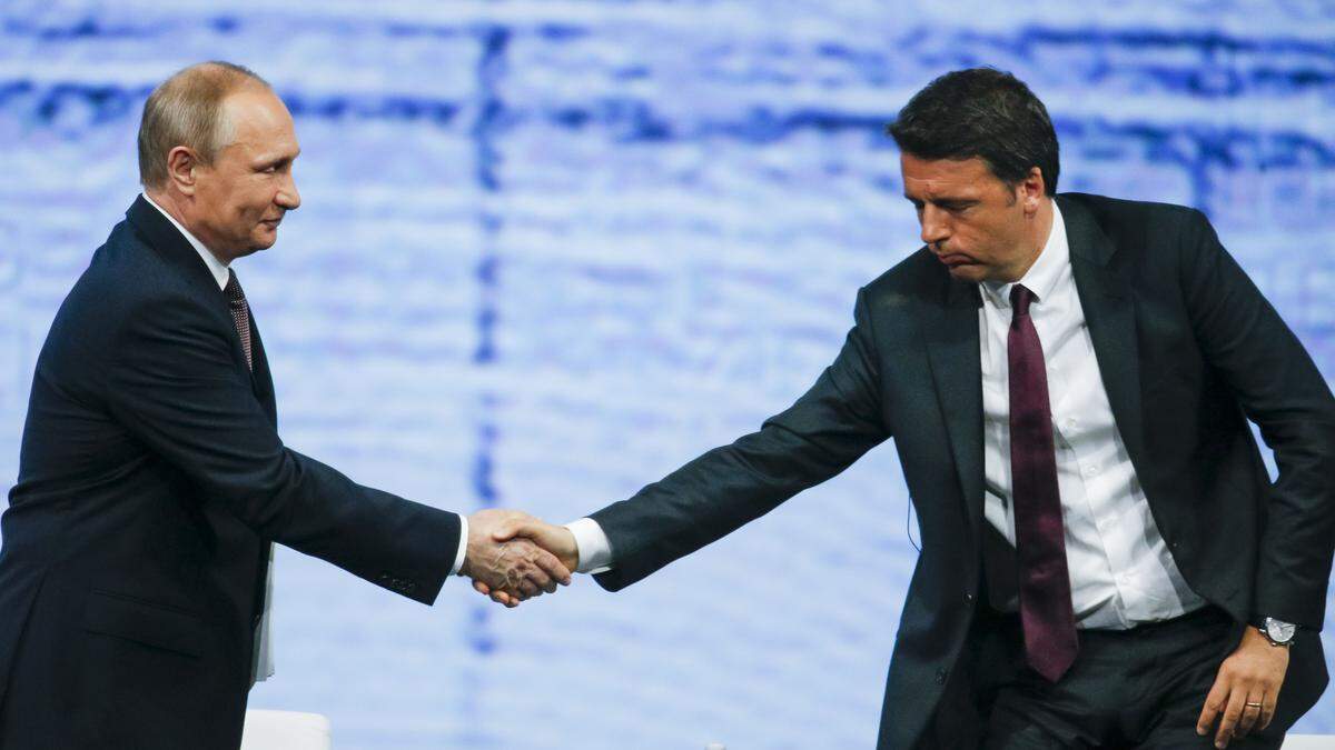 Kremlchef Wladimir Putin und Italiens Premier Matteo Renzi