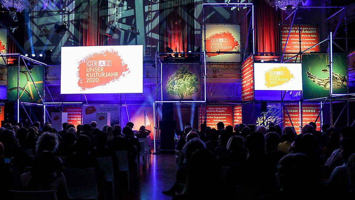 Bild von der Eröffnung des Kulturjahrs Graz 2020