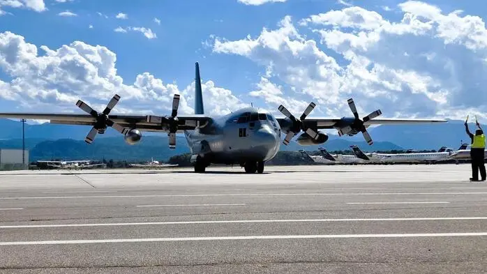 C-130 Hercules am Flughafen Klagenfurt