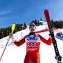 PALISADES TAHOE,CALIFORNIA,USA,25.FEB.24 - ALPINE SKIING - FIS World Cup, slalom, men. Image shows the rejoicing of Manuel Feller (AUT). Photo: GEPA pictures/ Matic Klansek