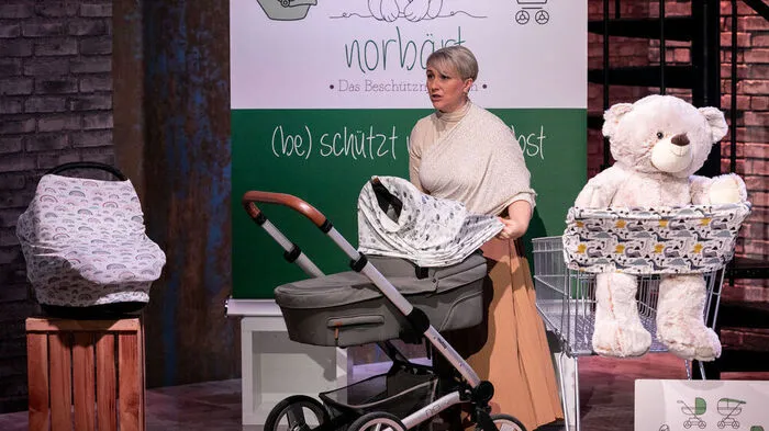 Veronika Lafer buhlt mit ihrem "Norbärt" bei "2 Minuten 2 Millionen" um Investoren