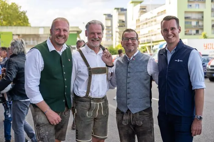 Markus Leinfellner, Gerald Deutschmann, Reinhold Maier und Stefan Hermann von der FPÖ Steiermark