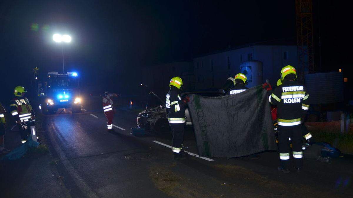 Die Feuerwehr sicherte die Unfallstelle