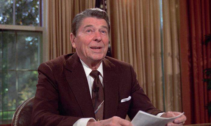 US-Präsident Ronald Reagan 1980 in seiner Antrittsrede: "Die Regierung ist nicht die Lösung unseres Problems. Sie ist das Problem.“