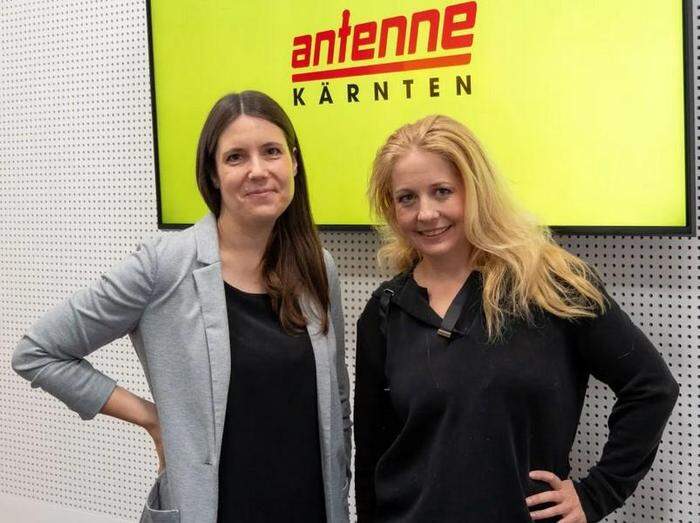 Iva Schell (rechts) mit Antenne-Moderatorin Eva Nowak