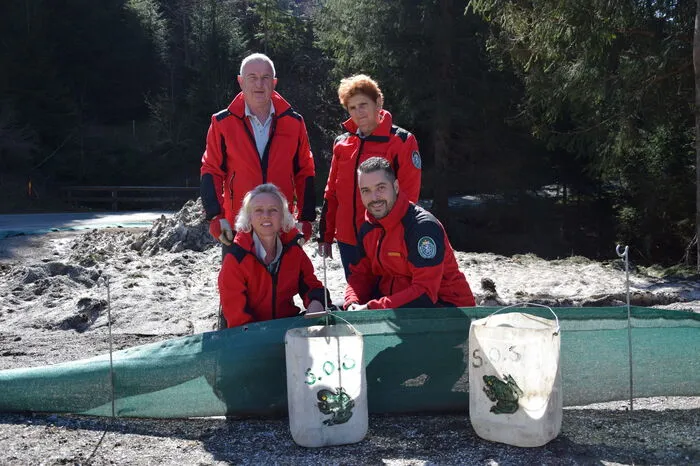 Rudi und Herta Wiesenbauer (hinten) mit Melanie und Klaus Herzmaier