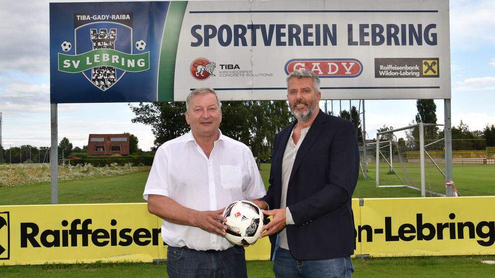 Stehen hinter dem neuen Konzept: SV Lebring-Obmann Franz Labugger und Fußballexperte Hermann Kern
