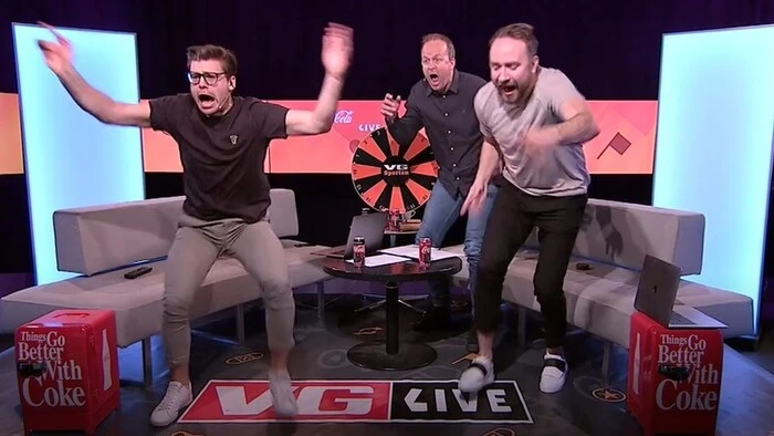 Norwegisches TV-Studio von VG zum Zeitpunkt, als Haaland zum 3:3 in Liverpool trifft