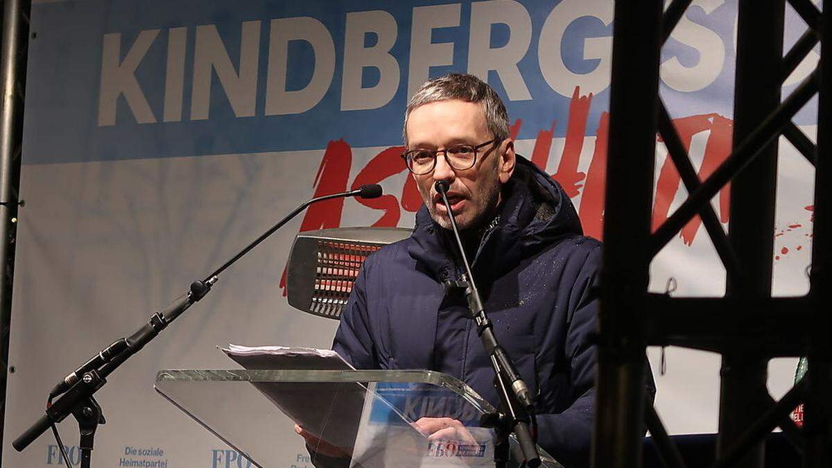 Herbert Kickl sprach am Freitag in Kindberg