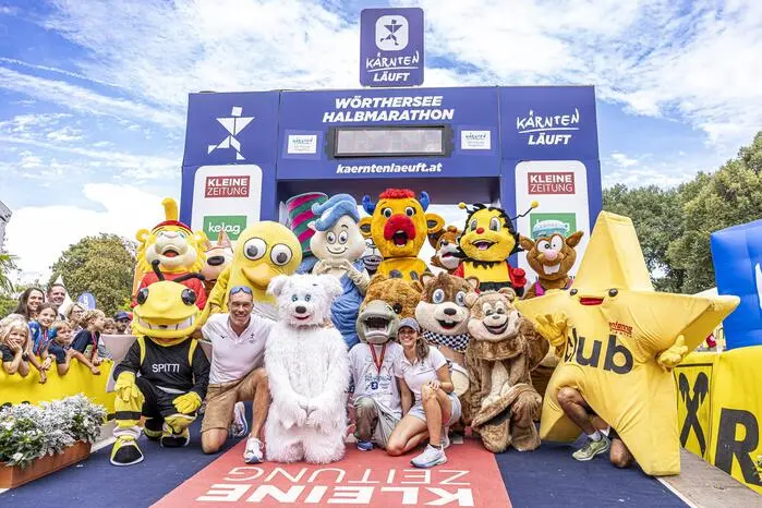 Kärnten Läuft 2025 - Maskottchenlauf Maskottchen Bambinis Bambinisprint Klagenfurt August 2025