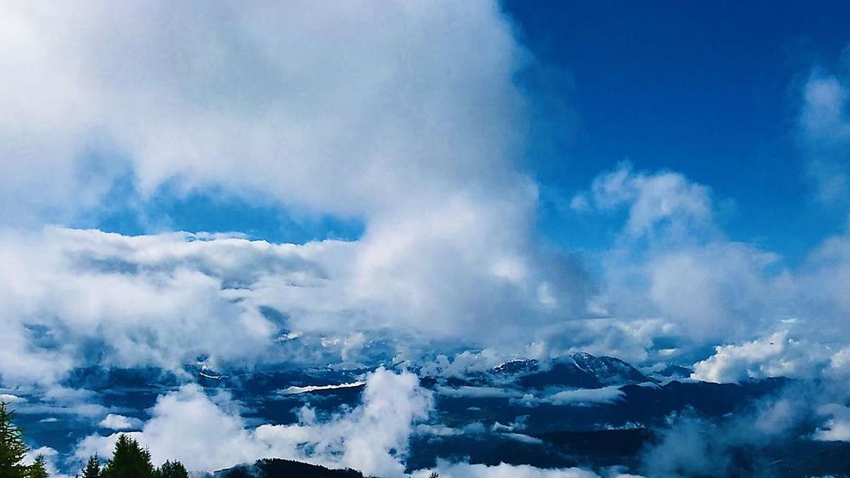 Blick von der Gerlitzen in Richtung Dobratsch 