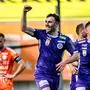 KLAGENFURT,AUSTRIA,07.APR.24 - SOCCER - ADMIRAL Bundesliga, championship group, SK Austria Klagenfurt vs TSV Hartberg. Image shows the rejoicing of Andy Irving (A.Klagenfurt). Keywords: goal.
Photo: GEPA pictures/ Avni Retkoceri