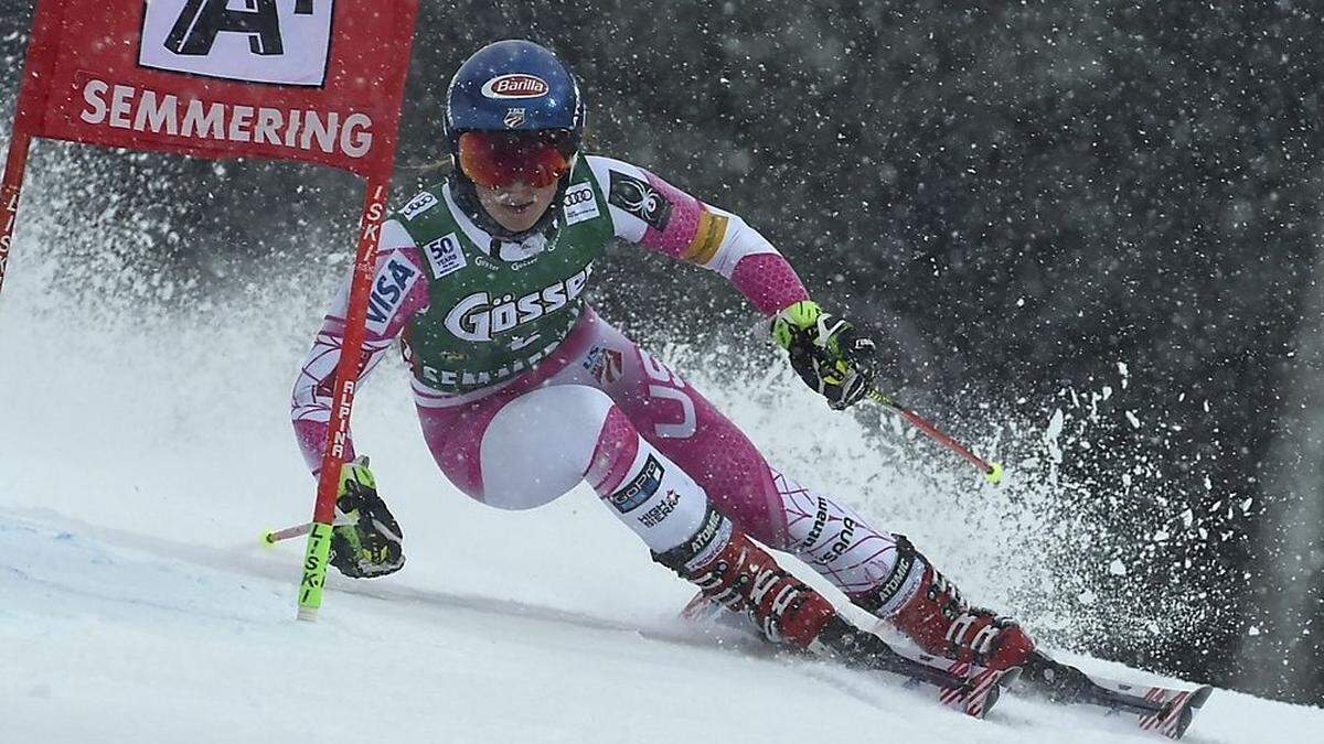 Mikaela Shiffrin führt nach dem ersten Durchgang