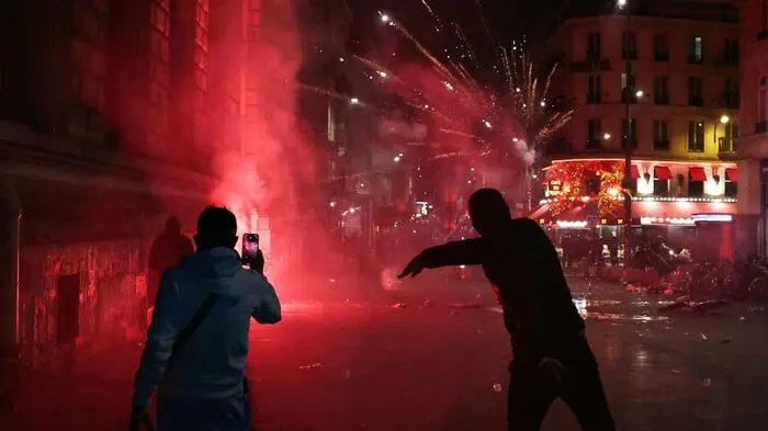 In Frankreich kam es nach den Wahlen zu Ausschreitungen 