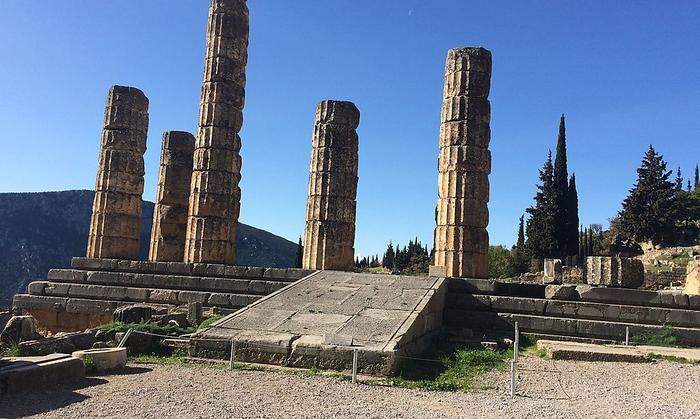Die Überreste des Tempels des Apollo