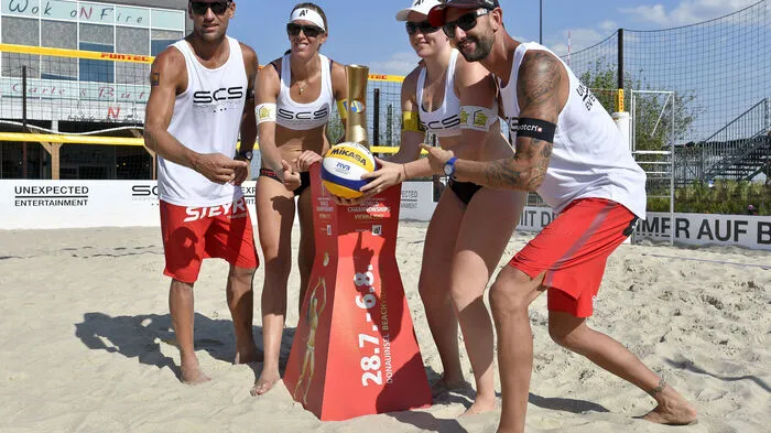 Beachvolleyball-WM in Wien wurde vorgestellt.