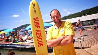 Mario Moritz rettete eine Frau, die sich mit letzten Kräften an einer Tonne festhielt