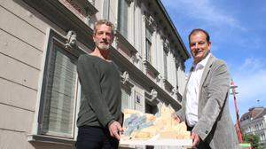 Architekt Jan-Christian Heuser und Wolfgang Weber vom Bauausschuss