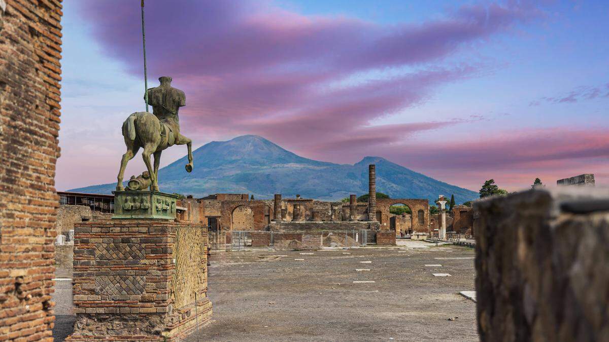 Die Zentaurenstatue in der antiken Stadt Pompeji