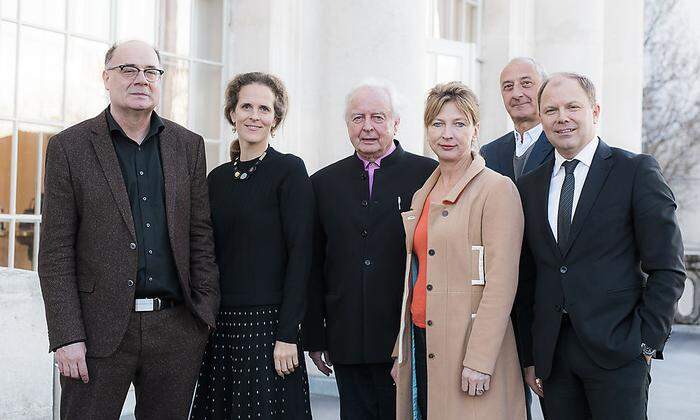 Von links nach rechts: Michael Schilhan, Nora Schmid, Alfred Wopmann, Iris Laufenberg, Wolfgang Hülbig, Bernhard Rinner